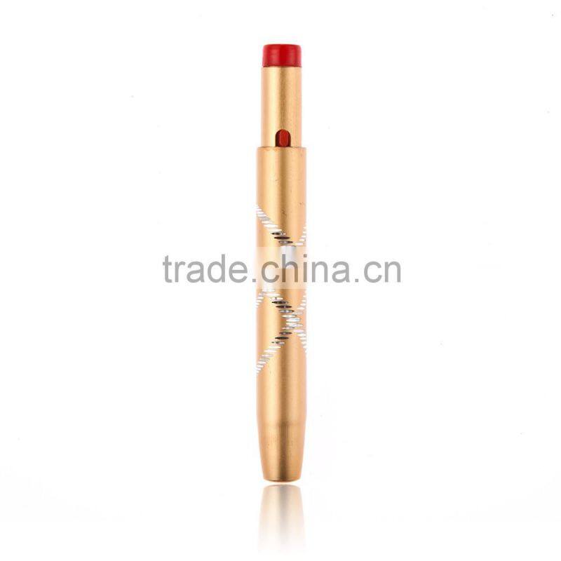 Retractable Lipbrush Mini Flexible Lip Brush Portable Alloy Outer Tube Cover Makeup Tool Travel Home Use