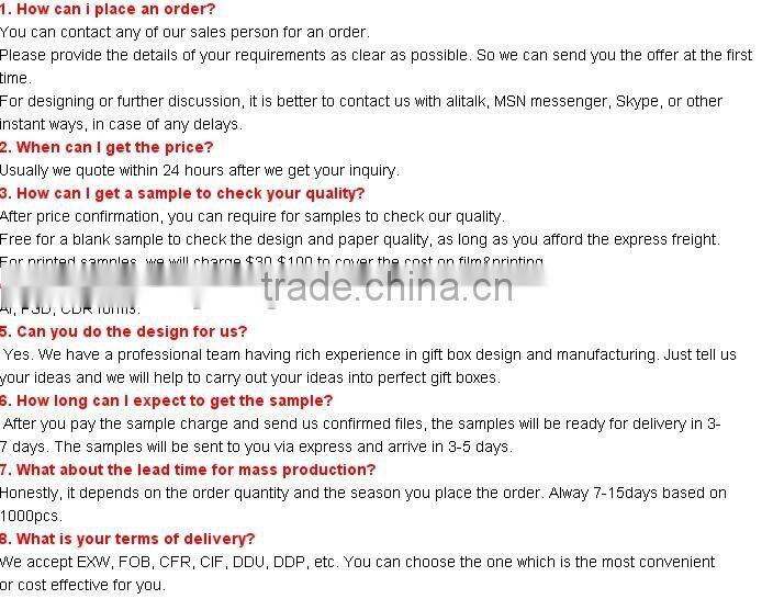 Professional production custom gift paper box