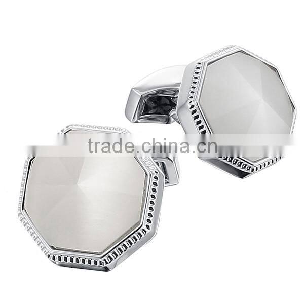 2016 Top Sale Novelty Stone Mens Cufflinks