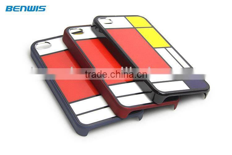 Simple design Sticker PC case for Apple iPhone 4S