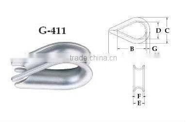 U.S. Type G411 Standard Wire Rope Thimbles