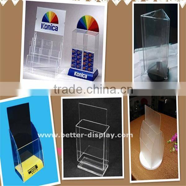 custom acrylic black flip menu holder