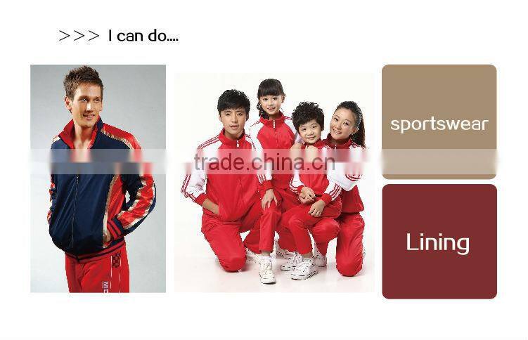 tricot fabric super poly sells well as the material of fashion dress