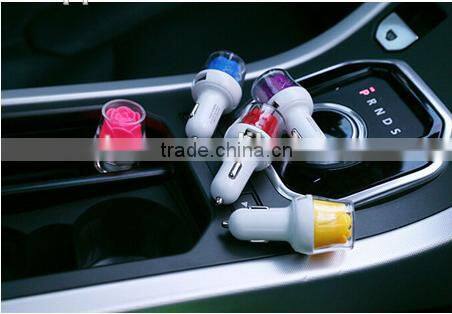 Reversible 5v 3.4a Custom Colors Dual Port 2 Usb Car Charger For Mobile Tablet