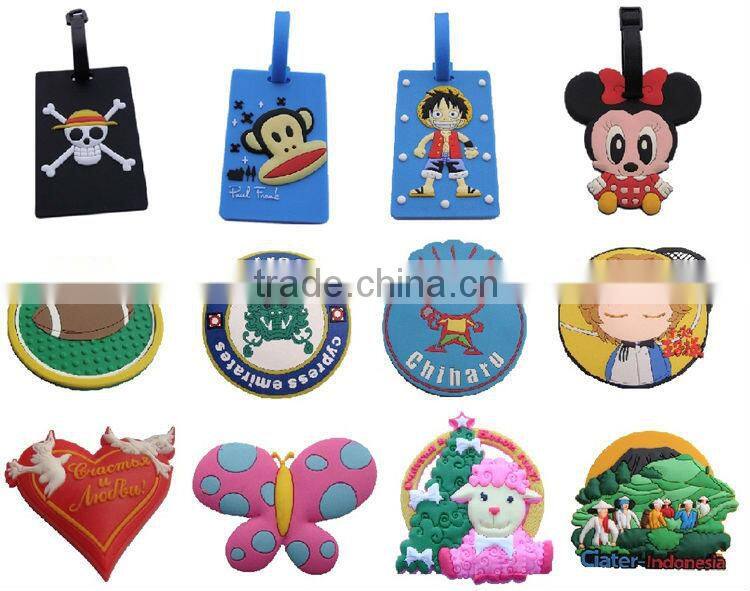Hot sale printing logo blue lovely luggage tag souvenir
