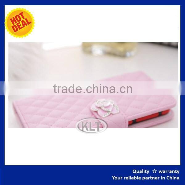 Colour Grid Folio Soft Sheepskin Wallet Leather Case for htc desire