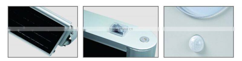 solar led light all in one solar led street light18w 1800lm with IR sensor and light contorller