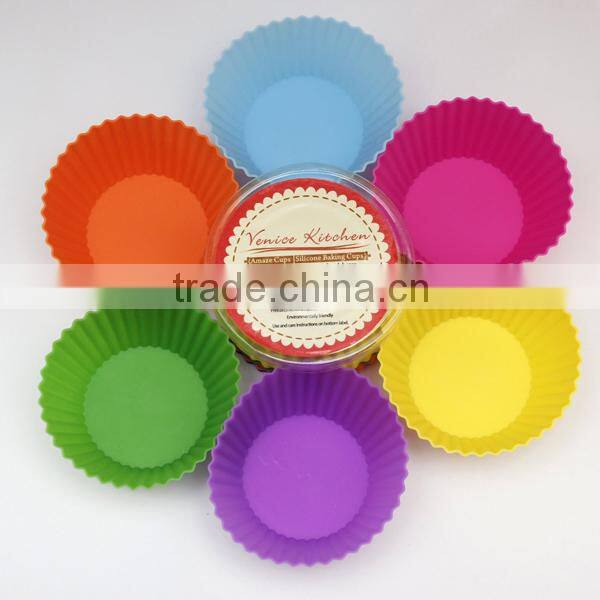 food grade cup shaped silicone cup cake mould for cookie cup