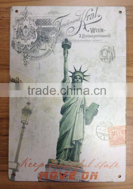 souvenir retro metal tin sign