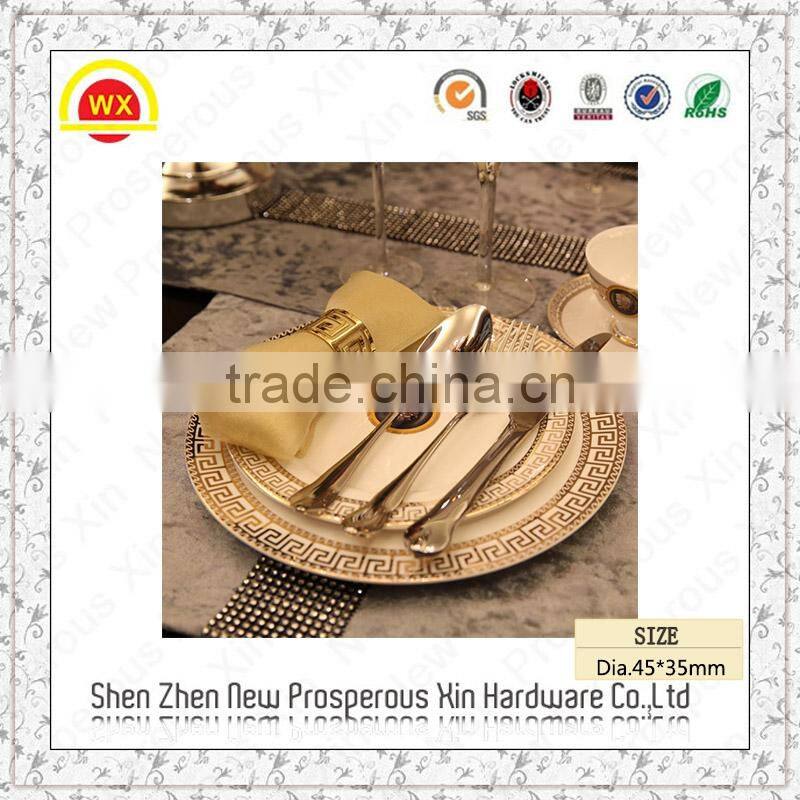 Wholesale top grade metal napkin rings for hotel