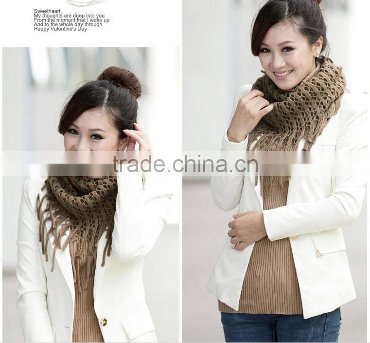 Women Ladies Knitted Crochet Snood Scarf Shawl Neck Warmer Circle Wholesale