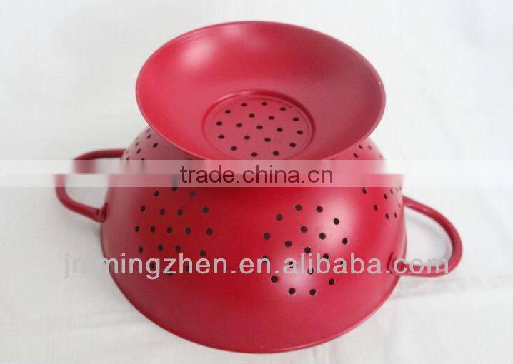 Stainless steel fruit basket with basket, Stainless steel red basket, Fruit basket with cover