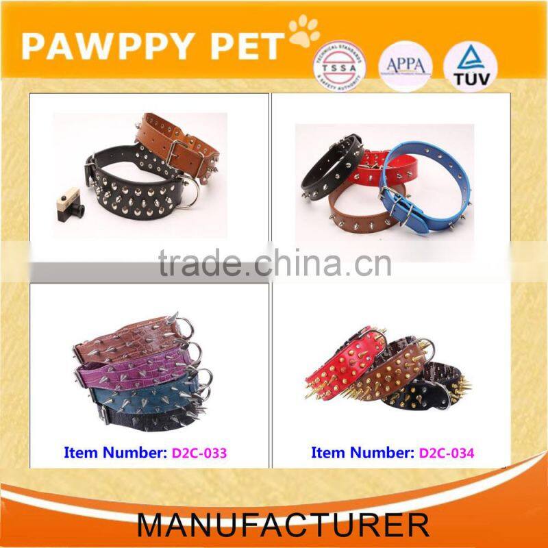 SOFT LEATHER DOG COLLAR FLOWER COLOUR PADDED MULTIPLE COLOURS