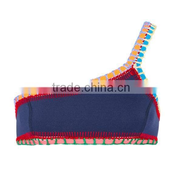 2016 xxx hot sex bikini one shoulder handmade crochet high waist bikini