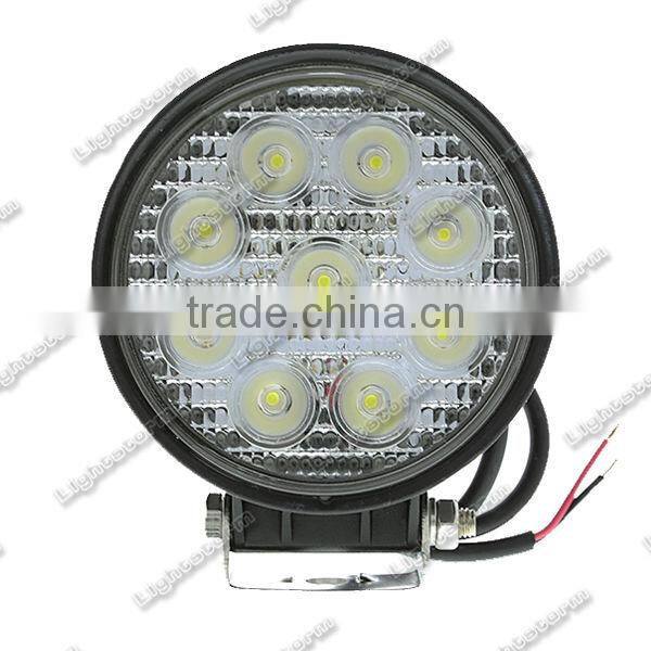 New 4" 27W 12V LED Work Light Off Road Flood Fog Light 6500K ATV Tractor Train Bus Boat Flood Beam for mini jeep 4x4