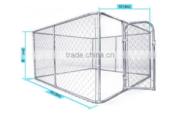 Large outdoor 10x10x6 ft galvanized chain link classic dog breeding cages