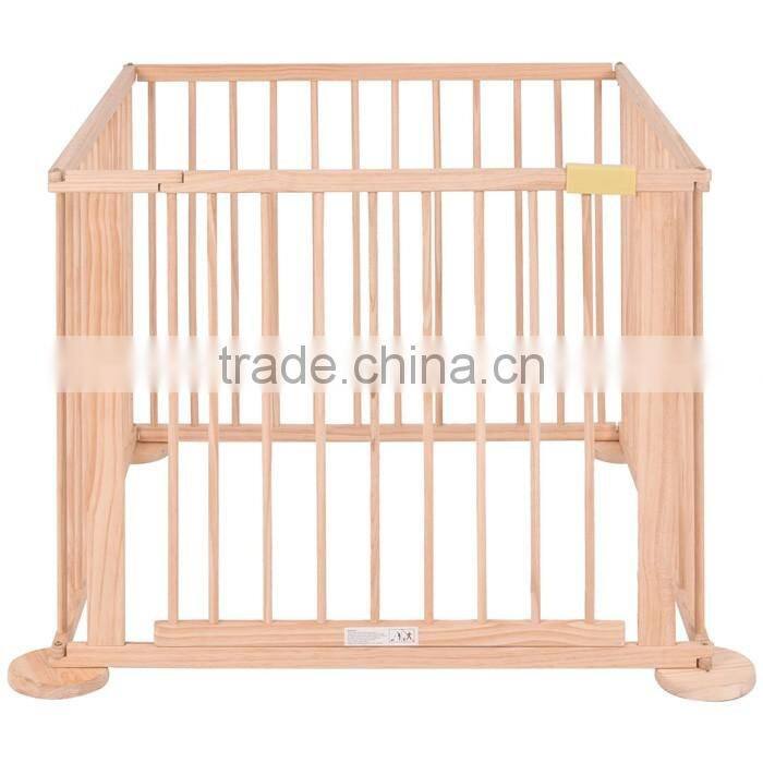 European standard 4 Side Baby Child Wooden Foldable Kids Playpen Baby Playpen
