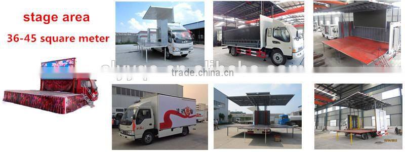 Hot full hydraulic single side stage truck for sale