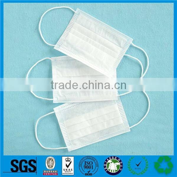 Wholesale nonwoven tie on face masks,3-ply nonwoven face mask,nonwoven earloop face mask