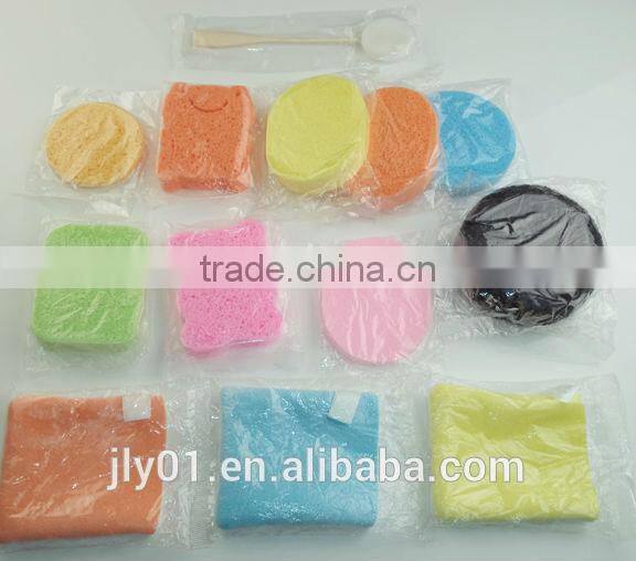 2015 Various shapes Natural Face Cleaning Sponge Puff