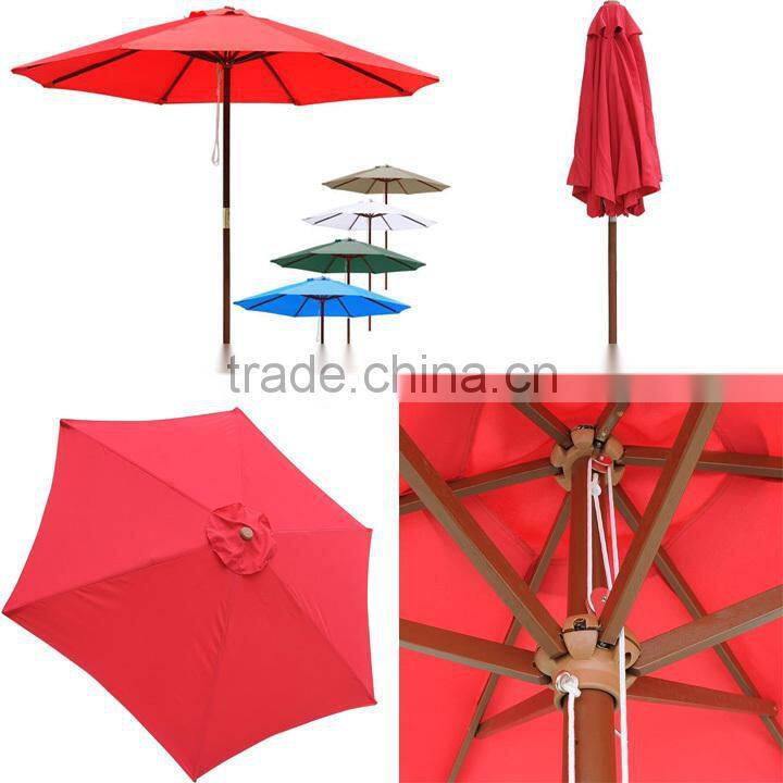 UMB00142 Wood Outdoor Umbrella For Garden