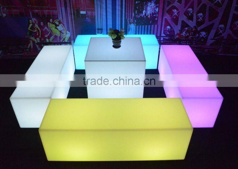 LED bar stools plastic light up chair