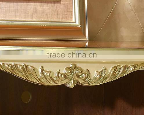 European Style TV Stand, Parquet Pattern Wooden TV Cabinet, Nice Carving Living Room TV Stand (BF01-ML048)