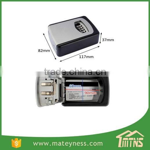 Wall Mount Holder 4 Digit Combination Key Safe Storage Lock Box