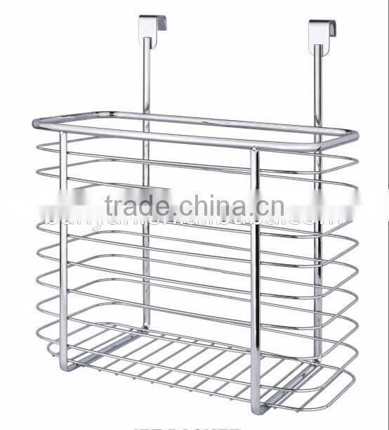 China Rectangle Metal Wire Hanging Towel Basket Over the Cabinet basket