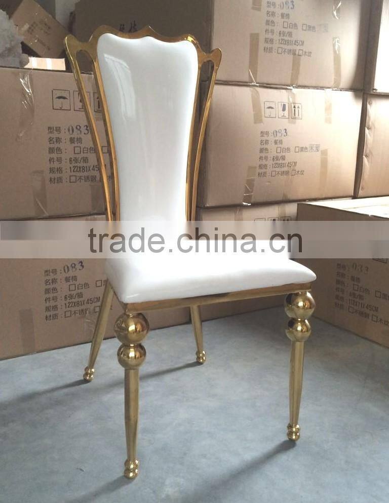 Fashion modern stainless steel dining chair furniture stainless steel dining table and chair sets