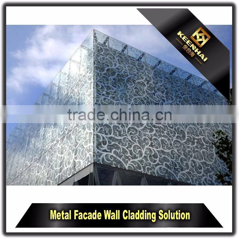 Laser Cutting Exterior Decorative Aluminium Perforated Wall Panels