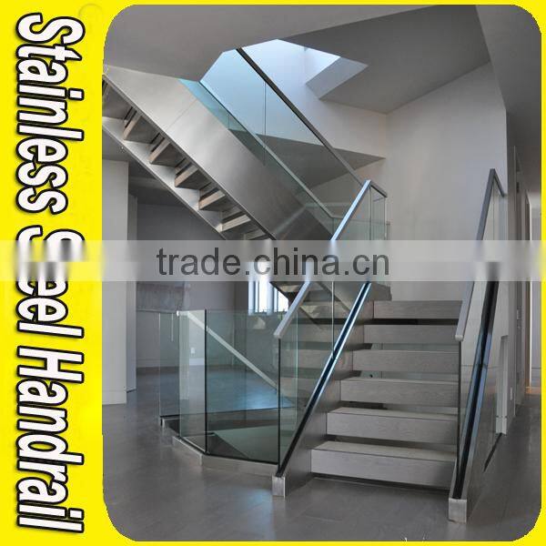 Home Stair 304 Stainless Steel Indoor Tempered Glass Railing