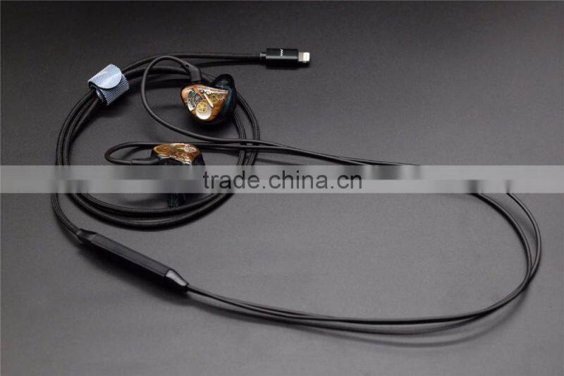 High Quality Stereo Sound Professional Earphone For iPhone 7, MFI Approval 8.2mm In-ear Headphone For iPhone 7/7Plus