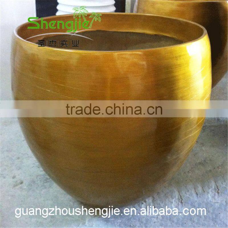SJLJ013322 wholesale large flower pot / fiberglass plant pot /quality garden pot