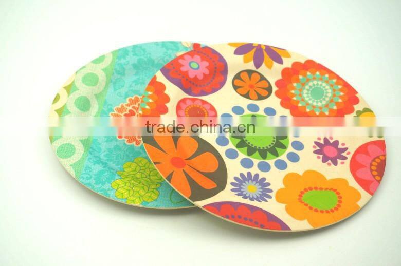 Bamboo Fiber Serving Dinner Dessert Plates,Biodegradable dinner plates