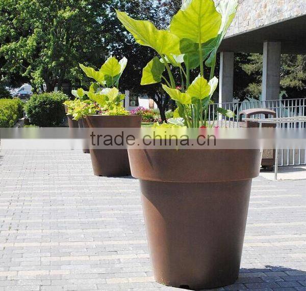 FO-9C28 tapered round type cheap corten steel planter