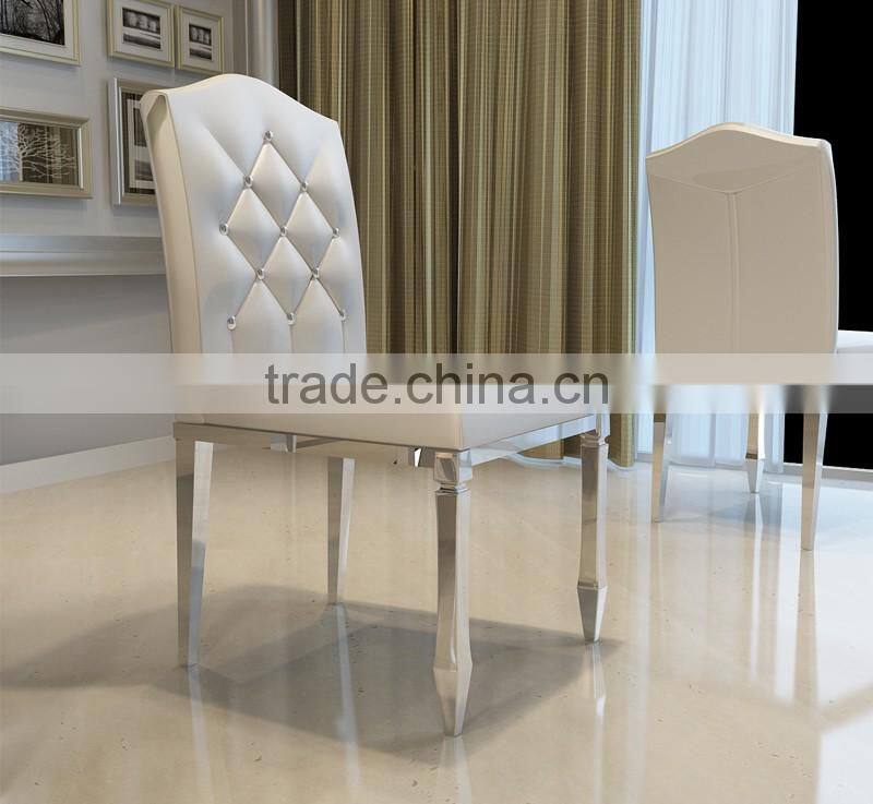 modern appearance stitching PU back dining chair