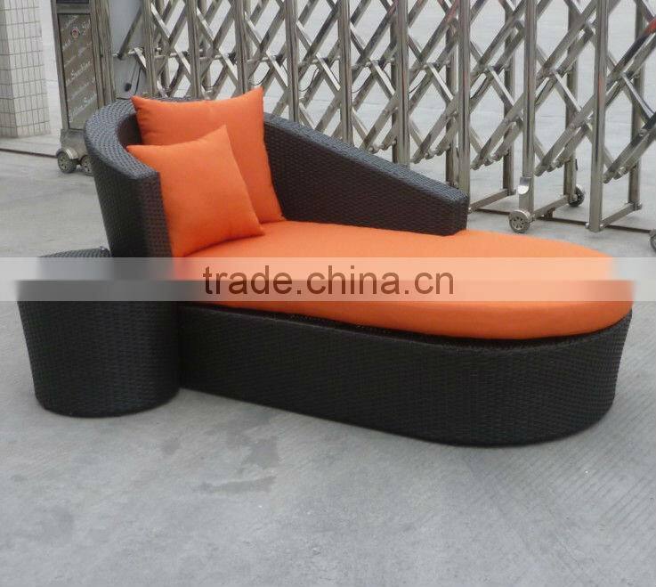 SGS test wicker rattan foot shape day bed sofa bed