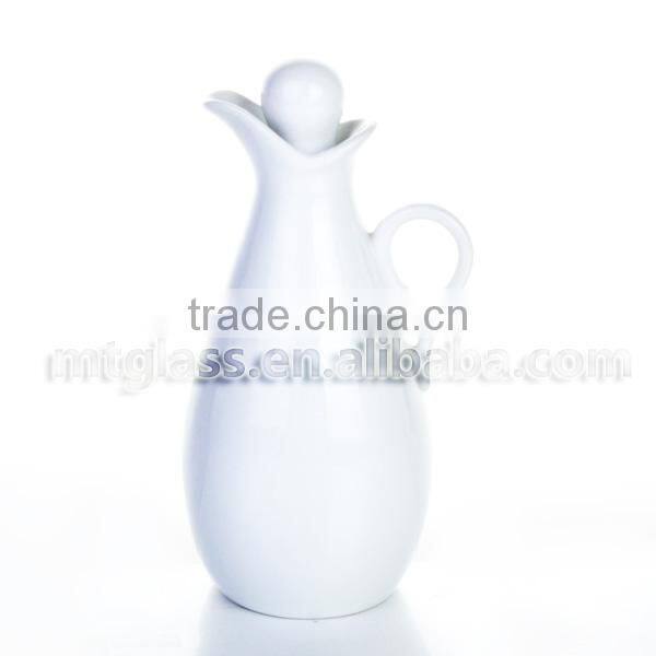 Long mouth large glazed ceramic plant pots with handle