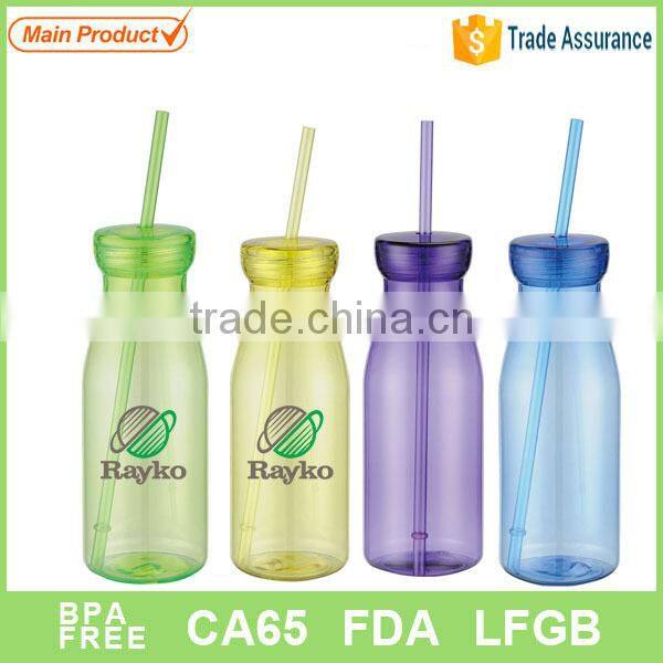2017 HOT colored plastic soft drinking bottle