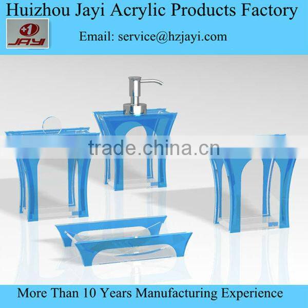 Clear acrylic bathroom accessories