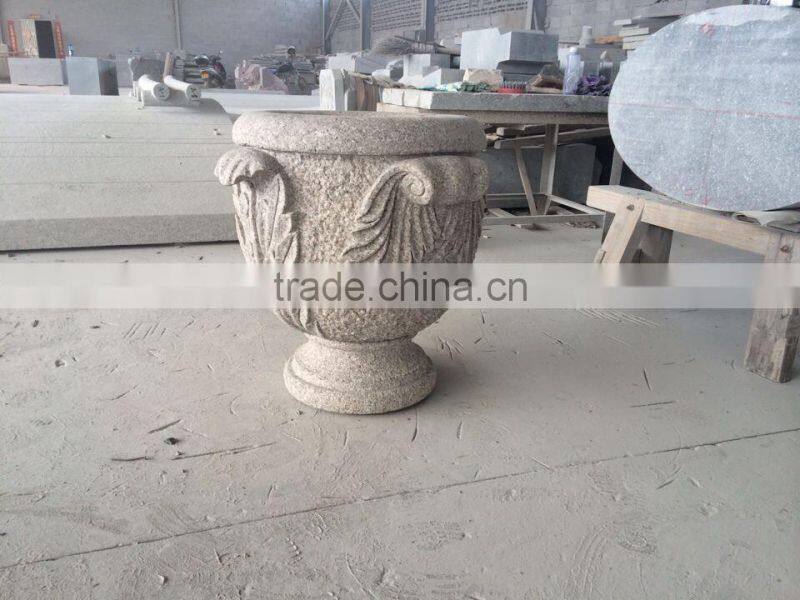 Stone Carving Flower Pots Garden Decorative Flower Pot Stone Flower Pot