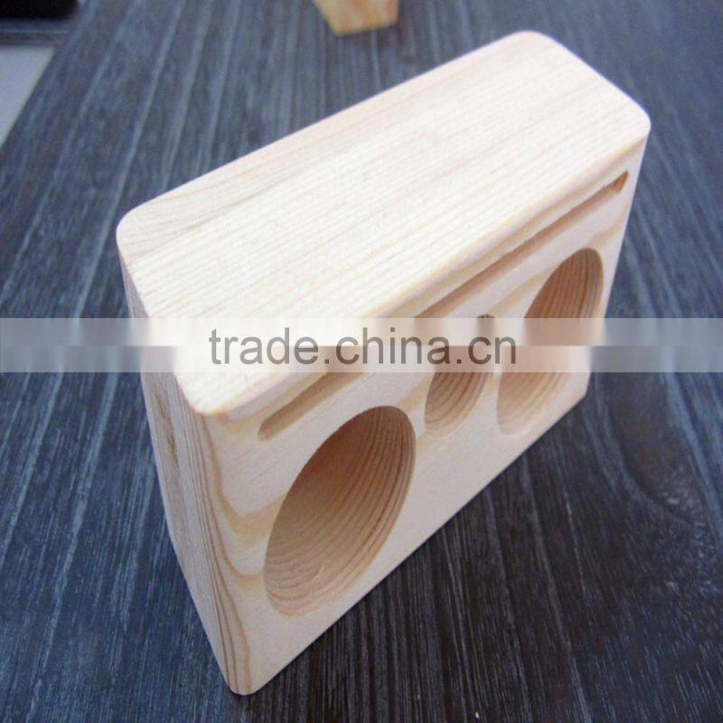 business gifts square wooden base notes card holder
