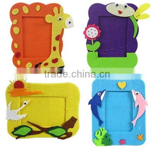 2017 hot best selling new products custom cute animal decor craft felt fabric love 3d digital picture 3x4 inches photo frame