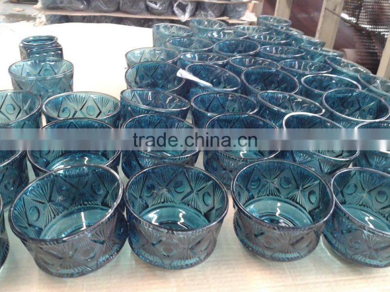 12oz 35oml higher quality colorful glass candle holder candle bowl
