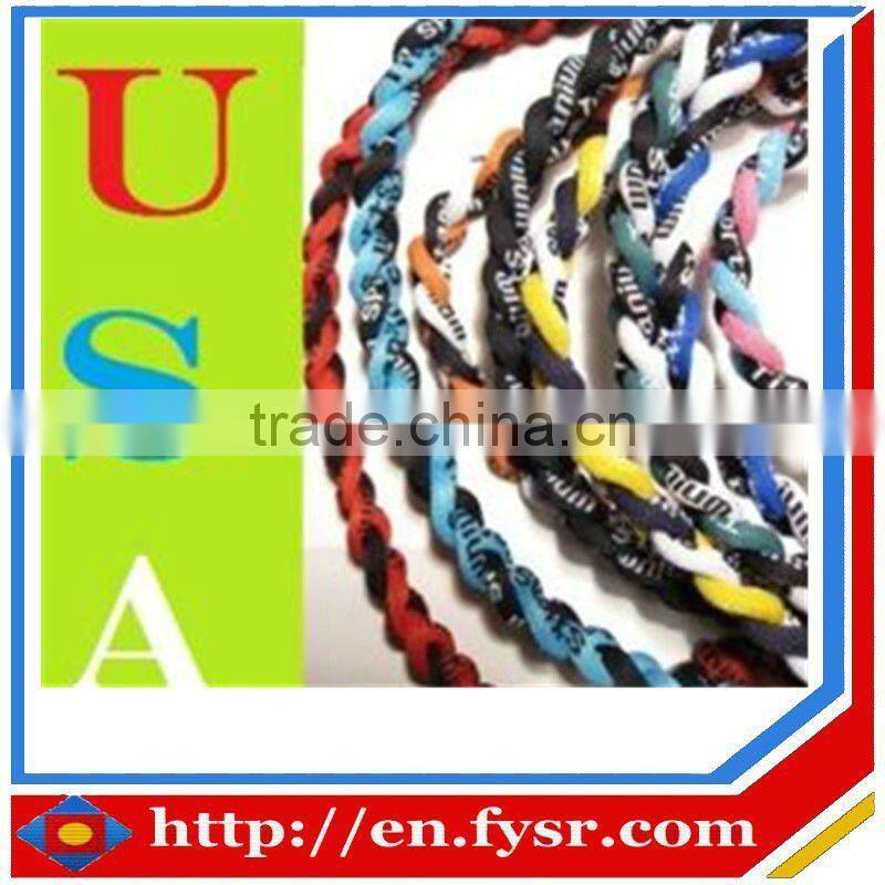 wholesale fashion sports nylon rope necklace