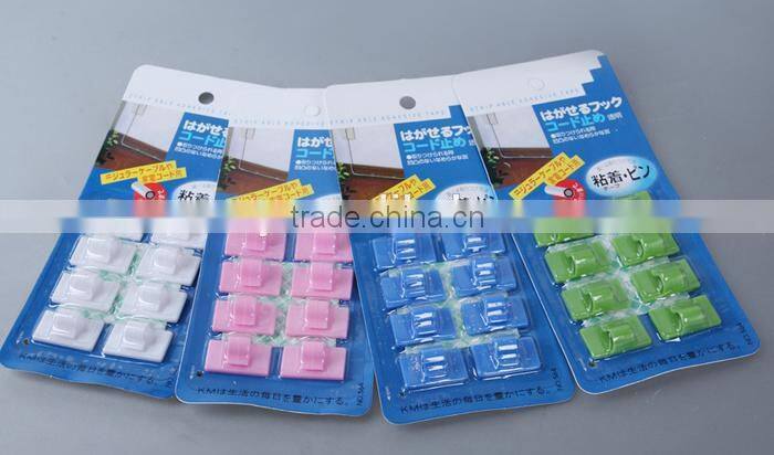 electric wire cable clips/holder with Strong double-sided adhesive sponge