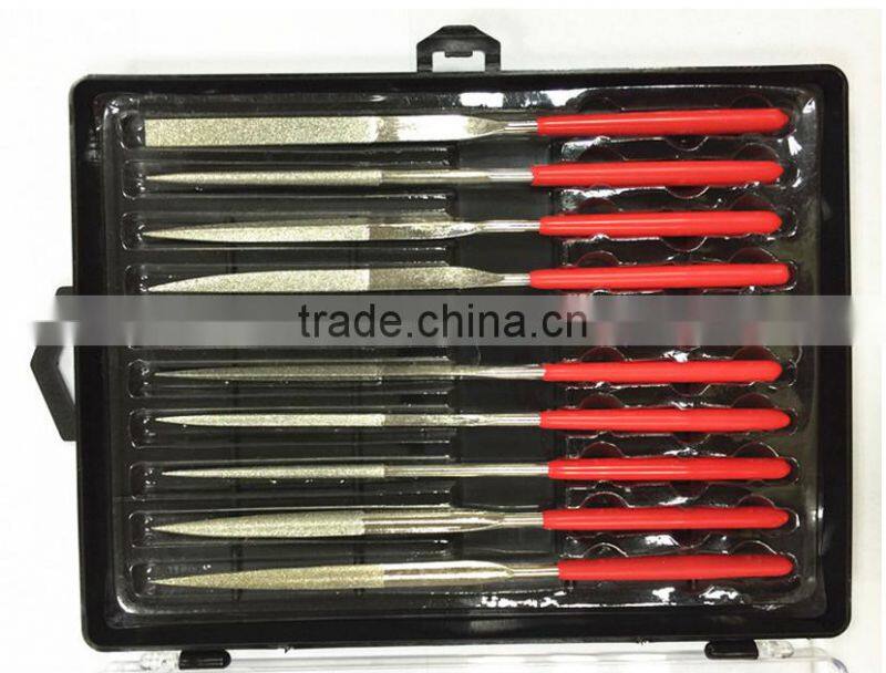 Electroplated Diamond Files 10 pcs/set(Ti/Ni coated)