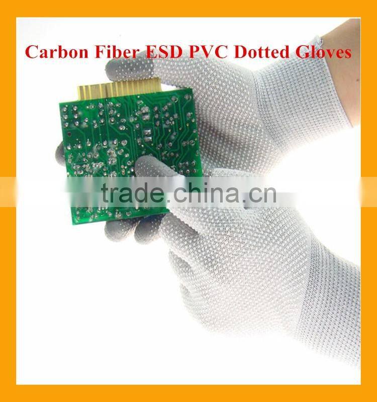 EN388 4131 Carbon ESD PU Gloves Palm Coated Black PU Safety Gloves