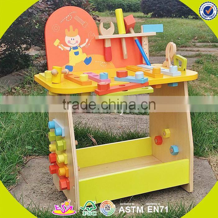 wholesale educational kids wooden assemble tools box toy brain training children wooden assemble tools box toy W03D018